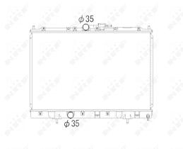 Nrf 53792 - RADIADOR ALU BRAZED MITSUBISHI I.O