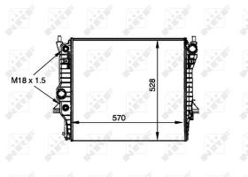 Nrf 53805 - RADIADOR ALU BRAZED JAGUAR S-TYPE 9