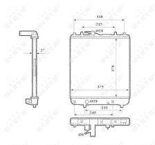 Nrf 53825 - RADIADOR ALU BRAZED VAUXHALL AGILA