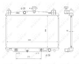 Nrf 53850 - RADIADOR ALU BRAZED MAZDA 2 07-