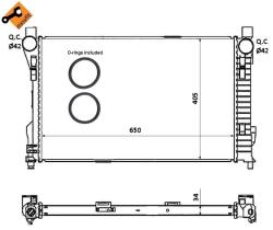 Nrf 53854 - RADIADOR ALU BRAZED MERCEDES C270 0