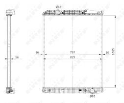  53868 - RADIADOR ALU BRAZED MERCEDES ACTROS