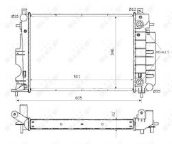 Nrf 53873 - RADIADOR ALU BRAZED SAAB 900 93-