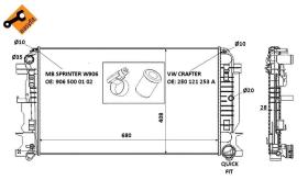  53885 - RADIADOR ALU BRAZED MERCEDES SPRINT