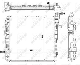  53892 - RADIADOR ALU BRAZED MERCEDES VARIO