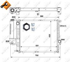 Nrf 53897 - RADIADOR ALU BRAZED BMW 520I 89-