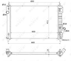 Nrf 53903 - RADIADOR ALU BRAZED CHEVROLET (GM)