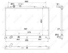 Nrf 53904 - RADIADOR ALU BRAZED MAZDA CX7 07-