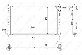  53906 - RADIADOR ALU BRAZED MITSUBISHI LANC