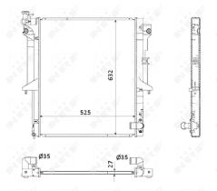 Nrf 53908 - RADIADOR ALU BRAZED MITSUBISHI L200