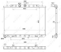 Nrf 53911 - RADIADOR ALU BRAZED NISSAN X-TRAIL