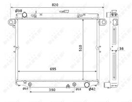 Nrf 53919 - RADIADOR ALU BRAZED TOYOTA LAND CRU