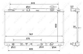Nrf 53922 - RADIADOR ALU BRAZED TOYOTA CAMRY 3.