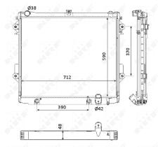Nrf 53923 - RADIADOR ALU BRAZED LEXUS LX 570 VV
