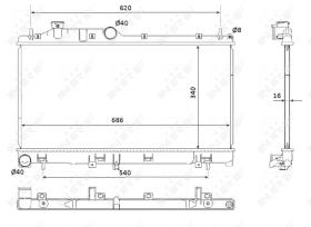 Nrf 53929 - RADIADOR ALU BRAZED SUBARU IMPREZA