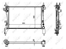 Nrf 53934 - RADIADOR ALU BRAZED CITROEN NEMO 10