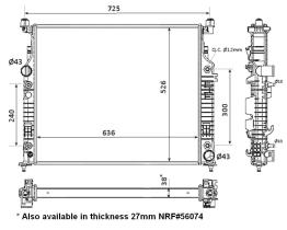 Nrf 53936 - RADIADOR ALU BRAZED MERCEDES GL320
