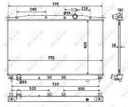 Nrf 53942 - RADIADOR ALU BRAZED HYUNDAI SANTA F