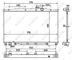  53943 - RADIADOR ALU BRAZED HYUNDAI SANTA F