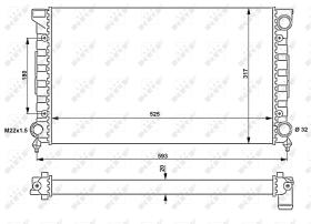 Nrf 539501 - RADIADOR ALU MECHAN SEAT TOLEDO 96-