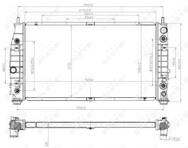Nrf 53954 - RADIADOR ALU BRAZED CHRYSLER (USA)