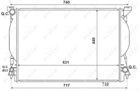  53957 - RADIADOR ALU BRAZED AUDI A4 00-