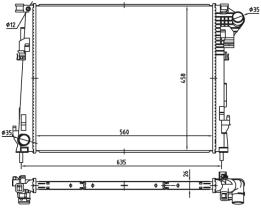 Nrf 53966 - RADIADOR ALU BRAZED OPEL VAUXHALL V
