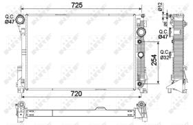  53968 - RADIADOR ALU BRAZED MERCEDES C320 0