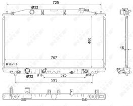 Nrf 53971 - RADIADOR ALU BRAZED HONDA ACCORD 08