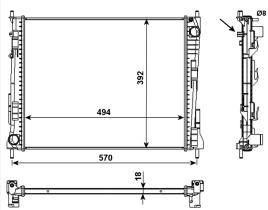  53992 - RADIADOR ALU BRAZED RENAULT TWINGO