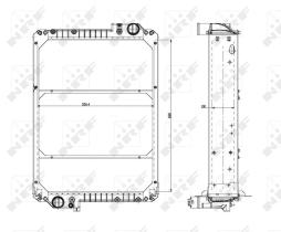 Nrf 54074 - RADIADOR ALU BRAZED MASSEY FERGUSON