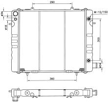 Nrf 543502 - RADIADOR OPEL - VAUXHALL COMMODORE/