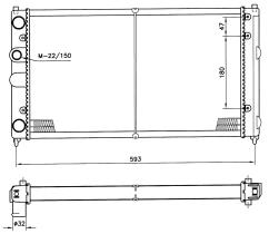 Nrf 545651 - RADIADOR SEAT CORDOBA 1.4 /1,6/IBIZ