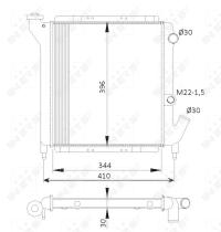 Nrf 54641 - RADIADOR ALU MECHAN RENAULT 11 82-