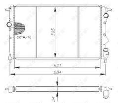  54650 - RADIADOR CU RENAULT ESPACE 91-