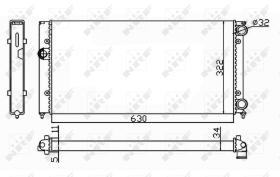 Nrf 54664 - RADIADOR ALU MECHAN SEAT CORDOBA 93