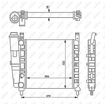 Nrf 54679 - RADIADOR ALU MECHAN FIAT UNO 88-