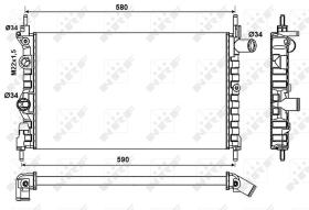 Nrf 54682 - RADIADOR ALU MECHAN OPEL VAUXHALL C