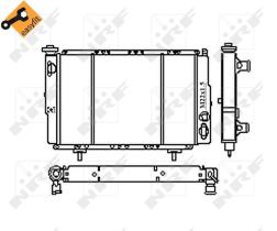 Nrf 54683 - RADIADOR ALU MECHAN RENAULT 4 76-
