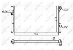 Nrf 54693 - RADIADOR ALU MECHAN VW PASSAT 89-