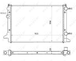 Nrf 54695 - RADIADOR ALU BRAZED VW PASSAT 88-