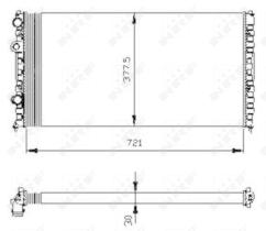 Nrf 54696 - RADIADOR ALU MECHAN VW PASSAT 88-