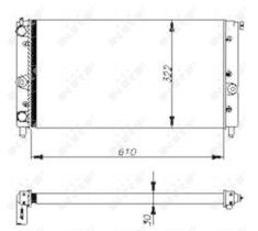 Nrf 54700 - RADIADOR ALU MECHAN FIAT FIORINO 87