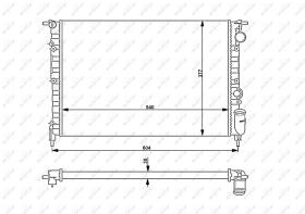 Nrf 54706 - RADIADOR ALU MECHAN RENAULT 21 86-