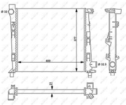 Nrf 54717 - RADIADOR ALU MECHAN MERCEDES A140 9