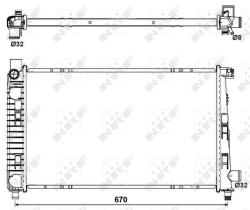 Nrf 54719 - RADIADOR ALU BRAZED MERCEDES A140 9
