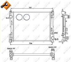 Nrf 54752 - RADIADOR ALU BRAZED FIAT GRANDE PUN