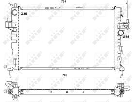 Nrf 54753 - RADIADOR ALU BRAZED OPEL VAUXHALL C