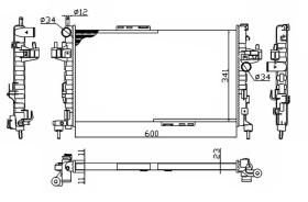 Nrf 54753A - RADIADOR ALU MECHAN OPEL VAUXHALL C