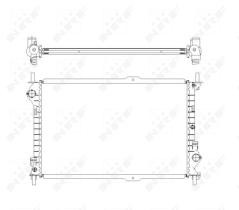 Nrf 54755 - RADIADOR ALU BRAZED FORD TOURNEO CO